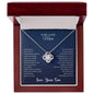 To My Lovely Mom | Thank You - Love Knot Necklace