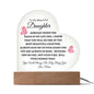 To My Beautiful Daughter | Printed Heart Acrylic Plaque