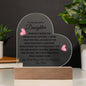 To My Beautiful Daughter | Printed Heart Acrylic Plaque