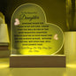To My Beautiful Daughter | Printed Heart Acrylic Plaque