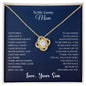 To My Lovely Mom | Thank You - Love Knot Necklace