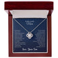 To My Lovely Mom | Thank You - Love Knot Necklace