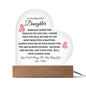 To My Beautiful Daughter | Printed Heart Acrylic Plaque